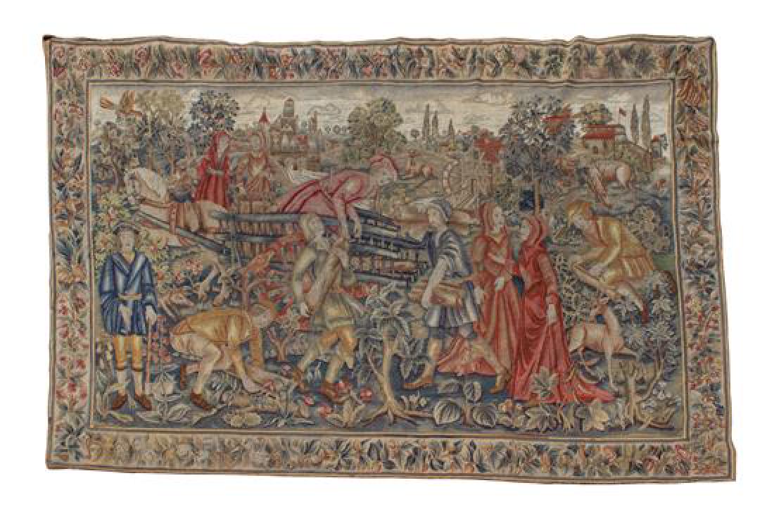 A Continental Embroidered Wool Tapestry (1 of 1)