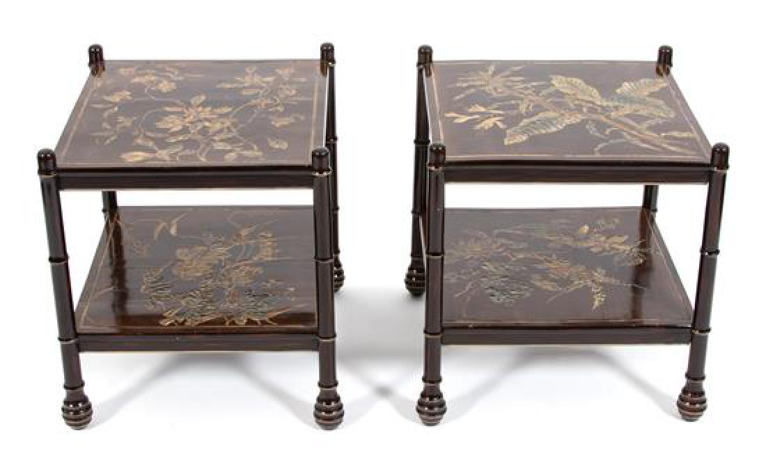 A Pair of Asian Coromandel Lacquered Side Tables (1 of 1)