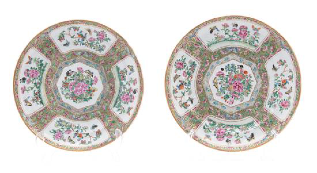 Four Chinese Export Mandarin Medallion Plates (1 of 1)