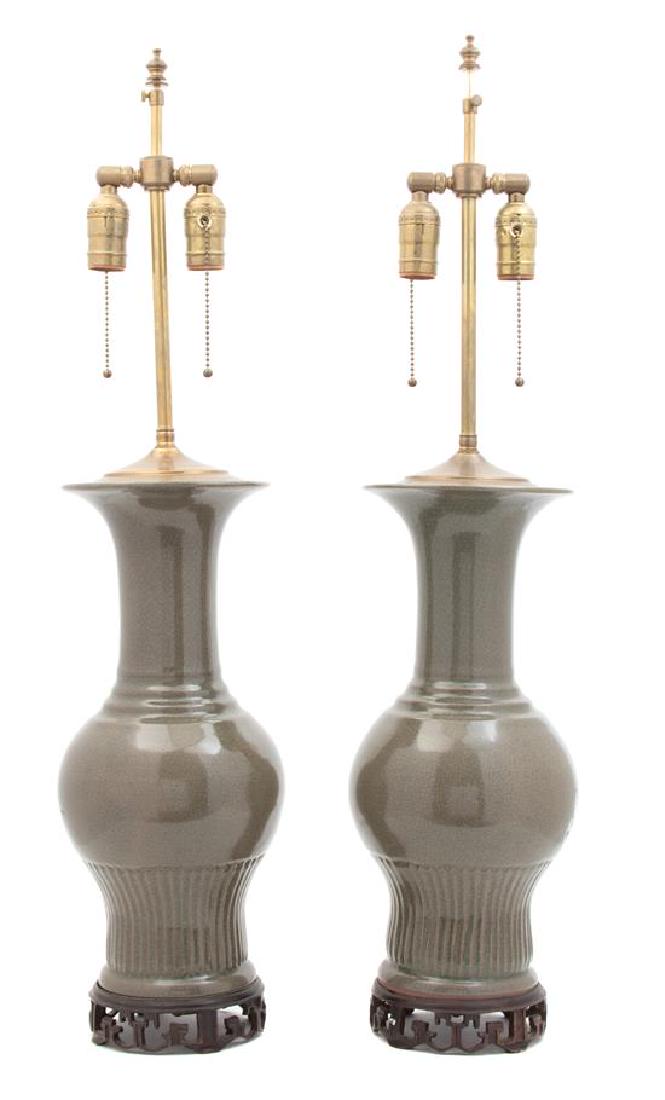 A Pair of Chinese Crackle Glazed Porcelain Vases (1 of 1)