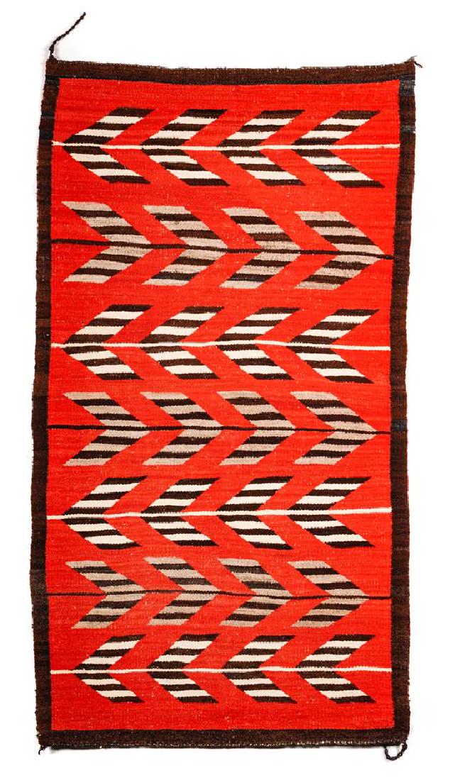 Group of Two Navajo Weavings Central Diamond (1 of 2)