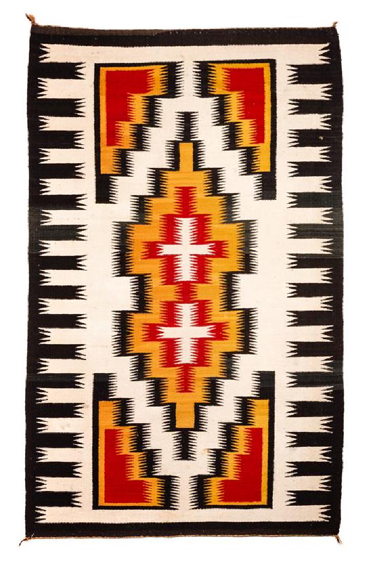 Group of Three Navajo Rugs Largest: 58 x 38 inches (1 of 3)