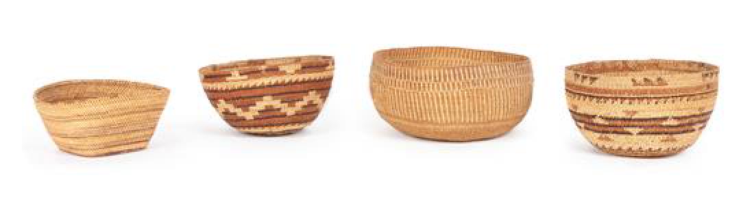 Three Hupa Baskets Height 3 3/4 x diameter 7 3/4 inches (1 of 1)
