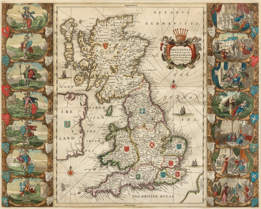 * BLAEU, Willem. Britannia Prout Divisa Suit Temporibus (1 of 1)