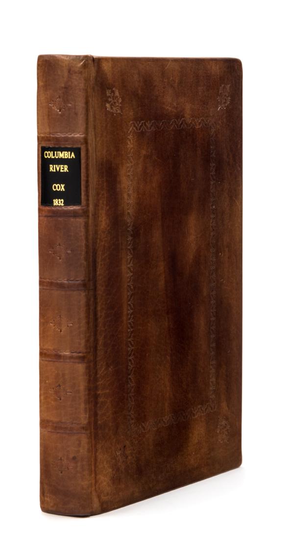 COX, Ross (1793-1853). Adventures on the Columbia: COX, Ross (1793-1853). Adventures on the Columbia River.... New York: J. & J. Harper, 1832. 8vo (233 x 148 mm). 2pp. publisher's advertisements. (Some light mostly marginal spotting to a few leaves). 