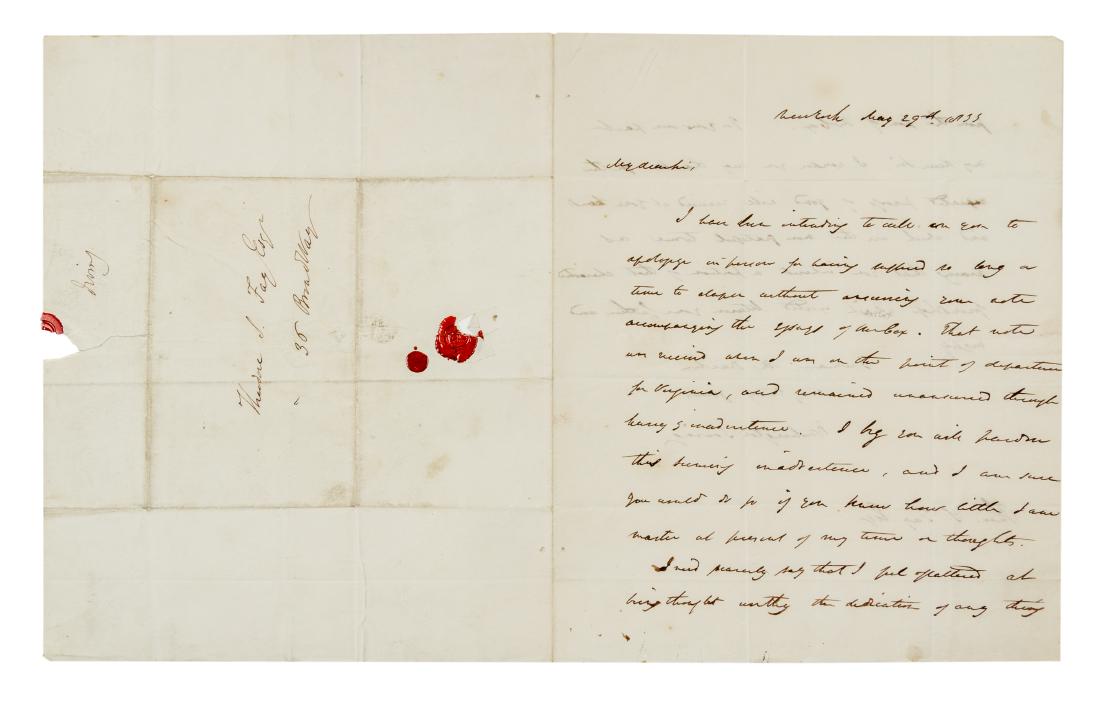 * [AMERICAN AUTHORS]. A group of 3 manuscripts, (1 of 3)