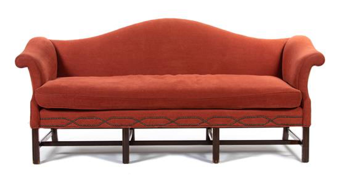 A George III Style Mahogany Camelback Sofa (1 of 1)