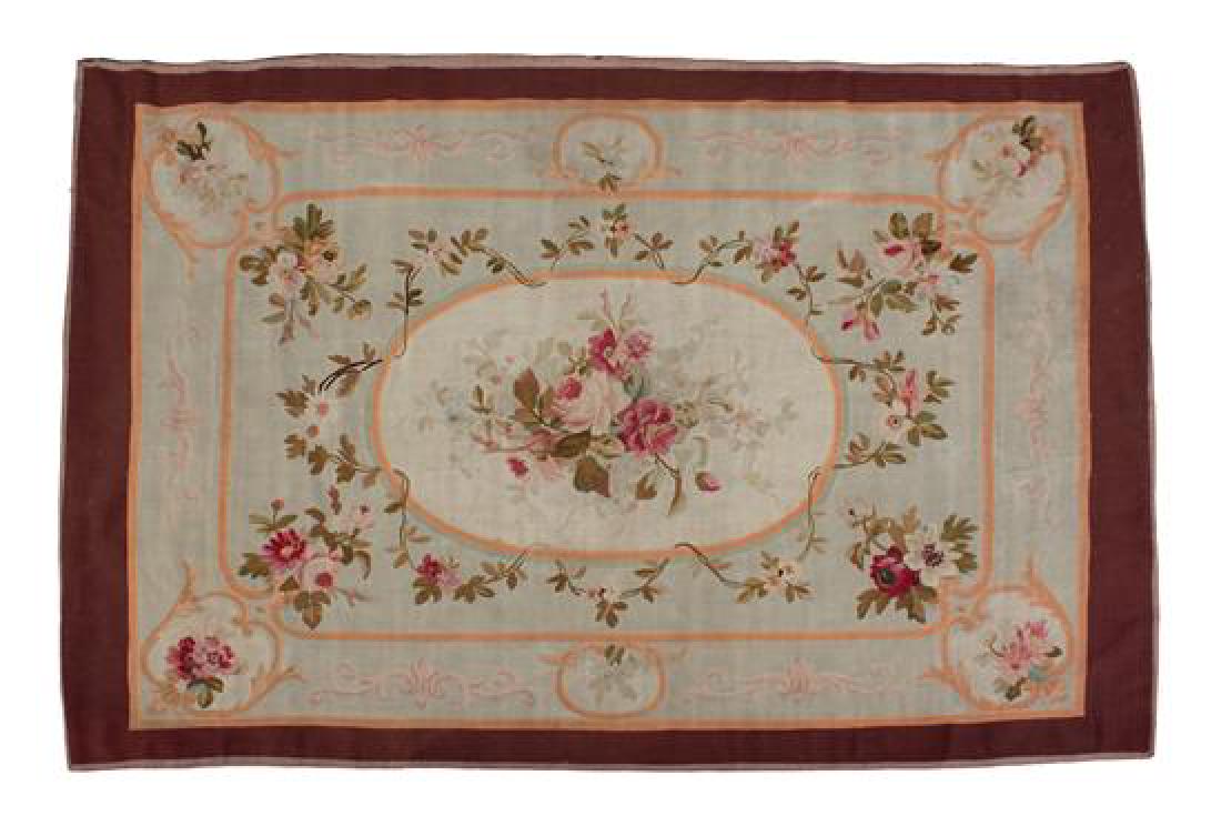 An Aubusson Needlework Rug 6 feet 11 x 4 feet 6 1/2 (1 of 1)