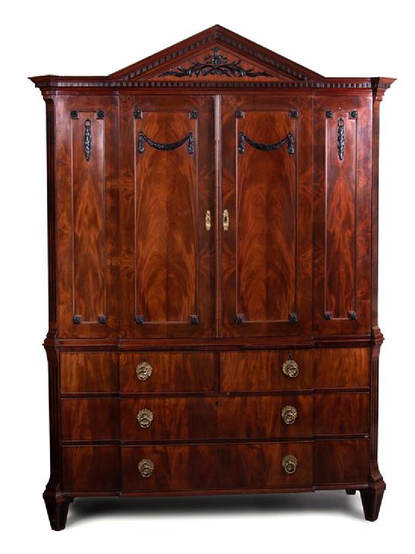 A Dutch Neoclassical Part Ebonized and Carved Mahogany (1 of 1)