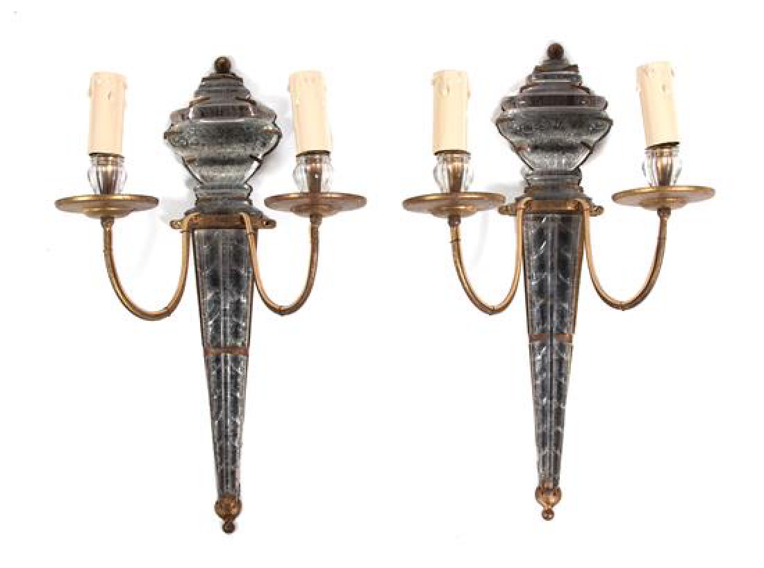 A Pair of Bagues Style Gilt-Metal and 'Rock Crystal' (1 of 1)