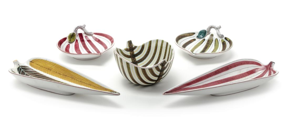 Stig Lindberg, (Swedish, 1916-1982), Collection of Five (1 of 2)