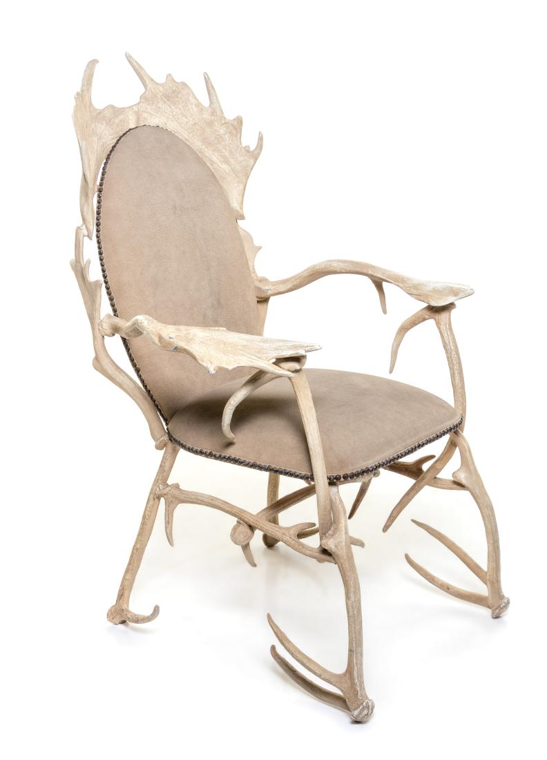 Arthur Court, (American, 1928-2015), Antler Chair (1 of 2)