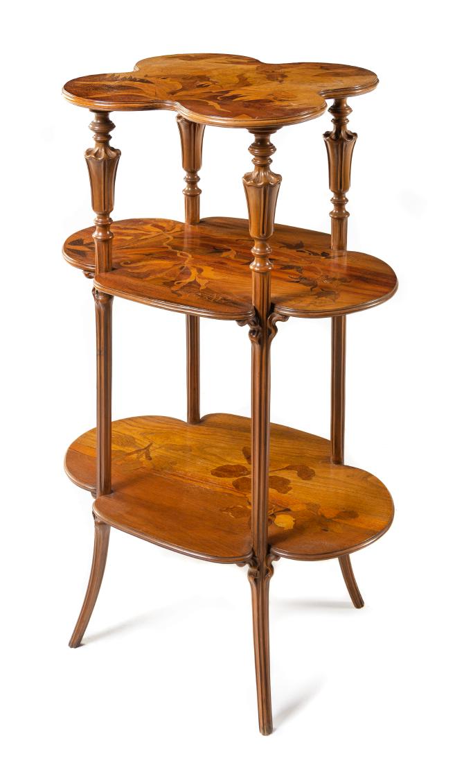 Emile Galle, (French, 1846-1904), Three-Tier Etagere (1 of 2)
