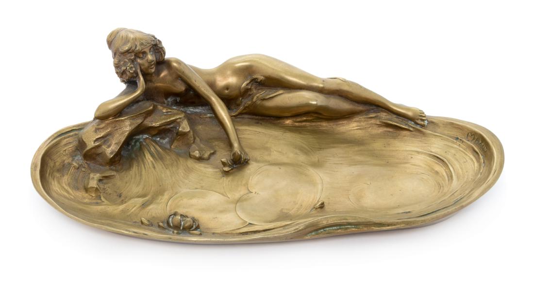 Art Nouveau, France, Early 20th Century, Figural Tray (1 of 2)