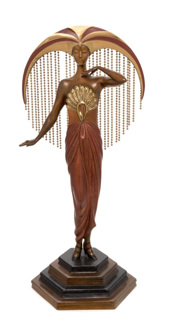 Romain (Erte) de Tirtoff, (French, 1892-1992), Le: Romain (Erte) de Tirtoff (French, 1892-1992) Le Soleil, 1980 bronze signed, edition of 300 Height 17 1/2 inches