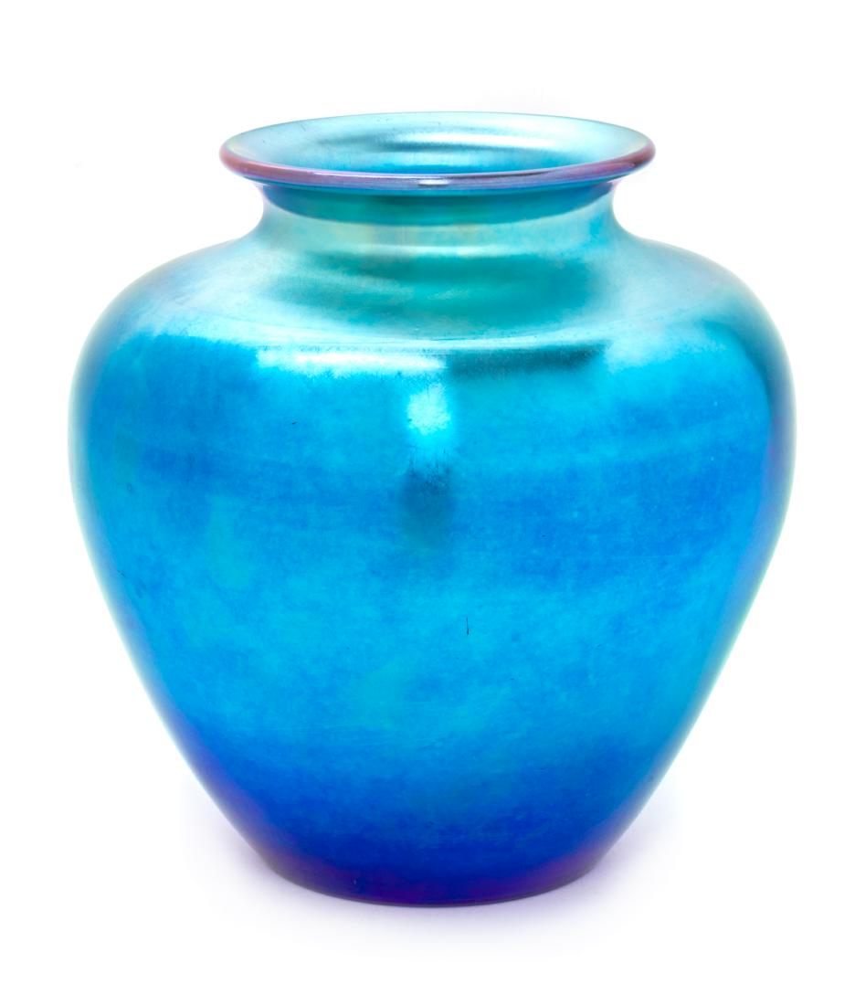 Steuben, American, 20th Century, A Blue Aurene Vase (1 of 2)