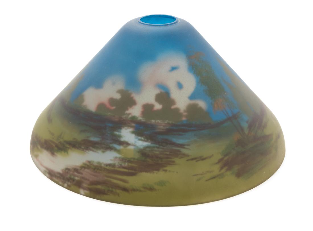 American, Early 20th Century, A Reverse Painted Lamp (1 of 1)