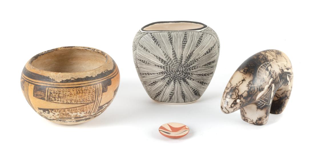 Four Southwestern Pottery Articles Height of largest 4 (1 of 1)