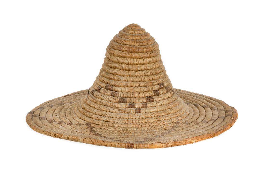 Hopi Coil Basket Hat Diameter 13 1/2 inches (1 of 1)