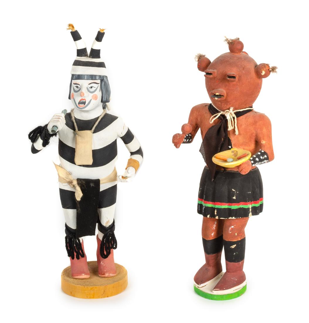 Two Contemporary Kachina Dolls Height of largest 16 1/2 (1 of 1)