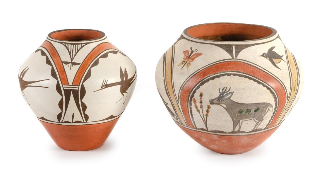 Group of Two Zia Pots Height of tallest 7 1/2 inches (1 of 1)