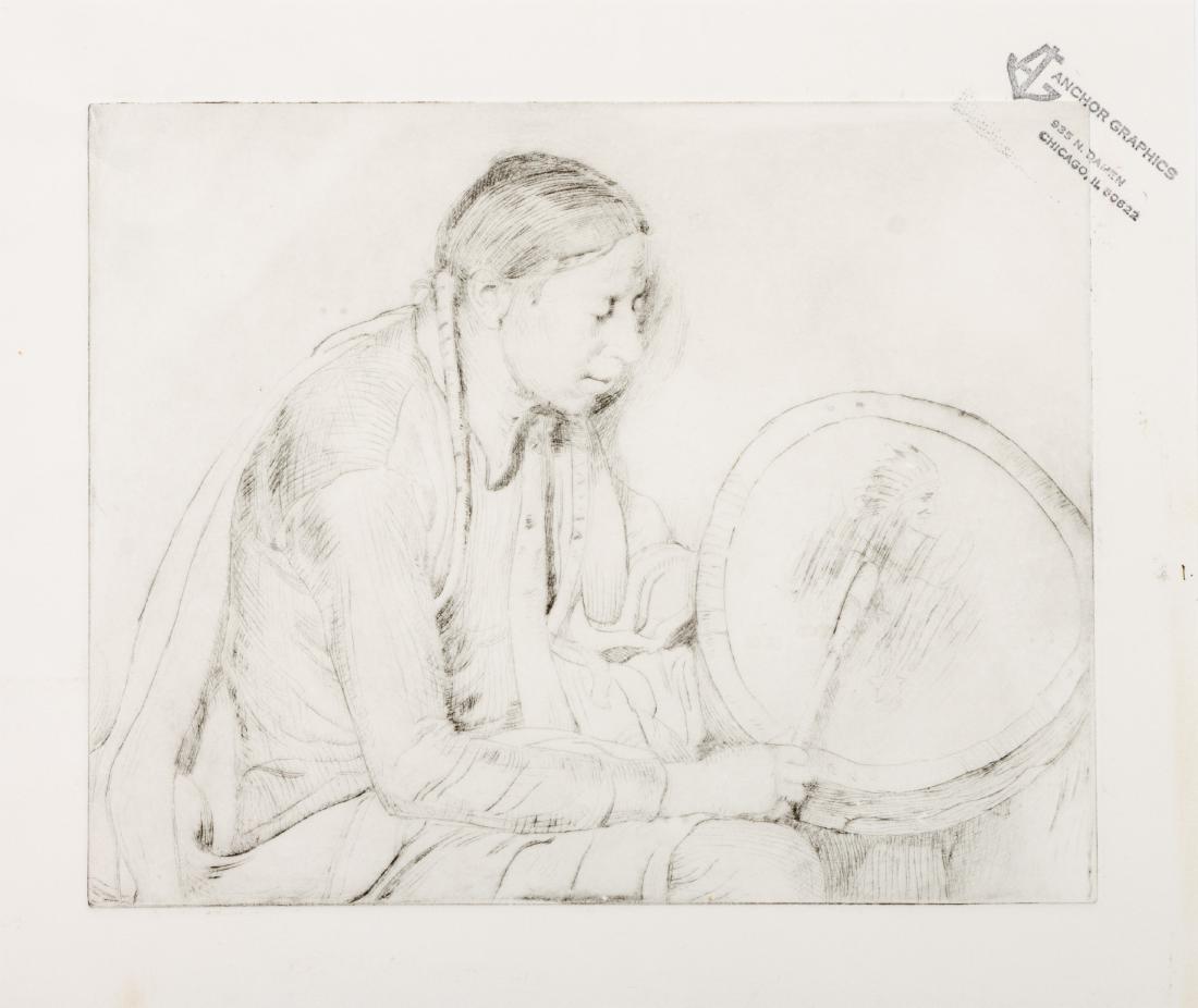 Attributed to E. Martin Hennings Copper Plate 10 x 8 (1 of 2)