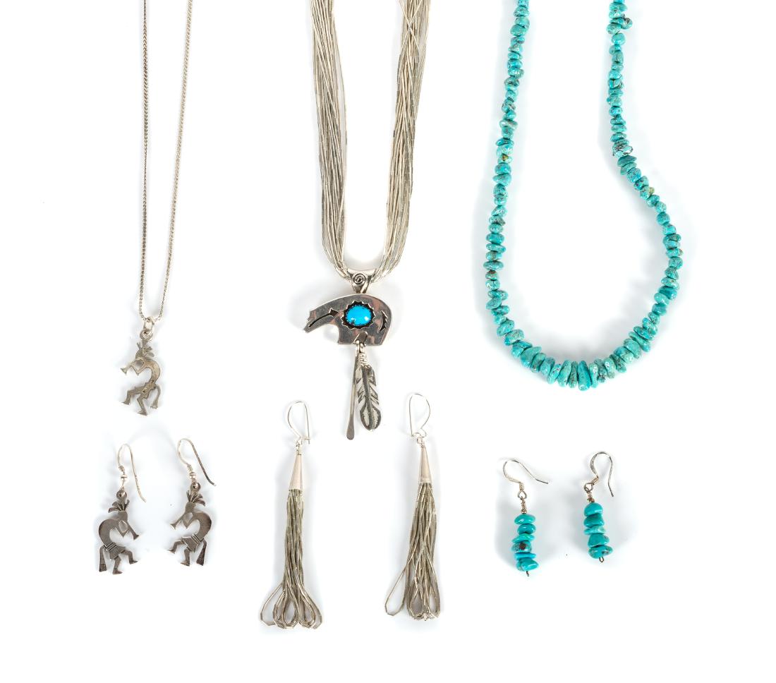 Three Southwestern Necklaces Length of first 27 inches (1 of 1)