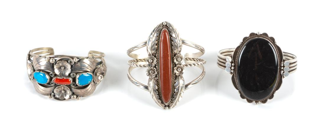 Three Southwestern Cuff Bracelets Length of first 5 x (1 of 1)