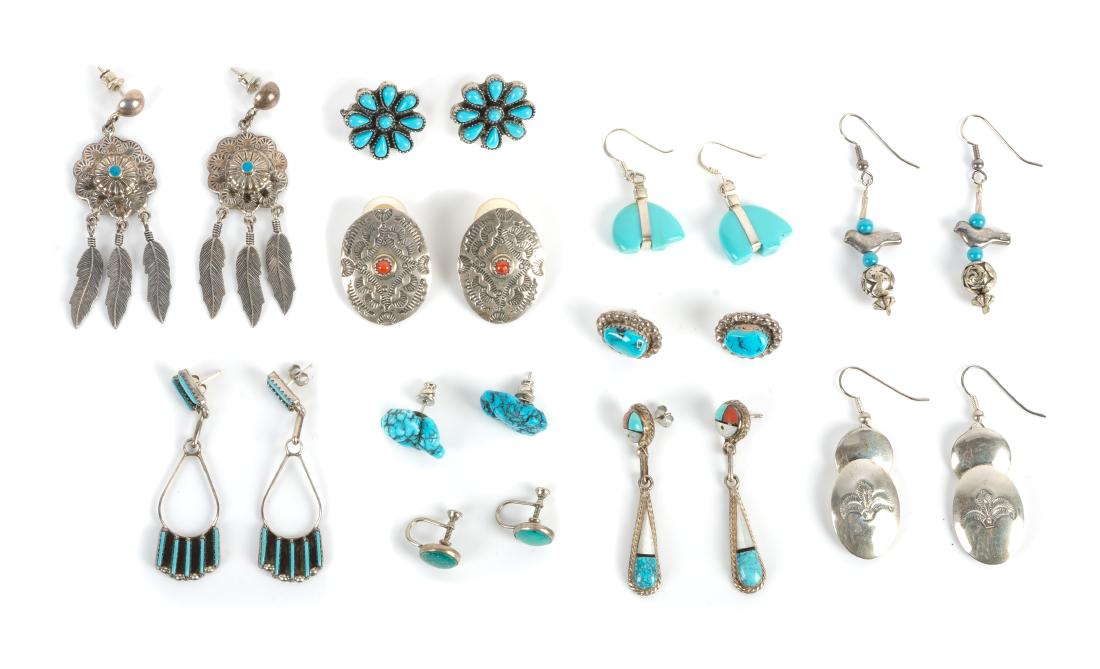 Eleven Pairs of Southwestern Earrings (1 of 1)