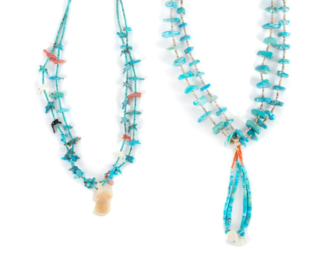 Two Southwestern Turquoise Necklaces Length of largest (1 of 1)