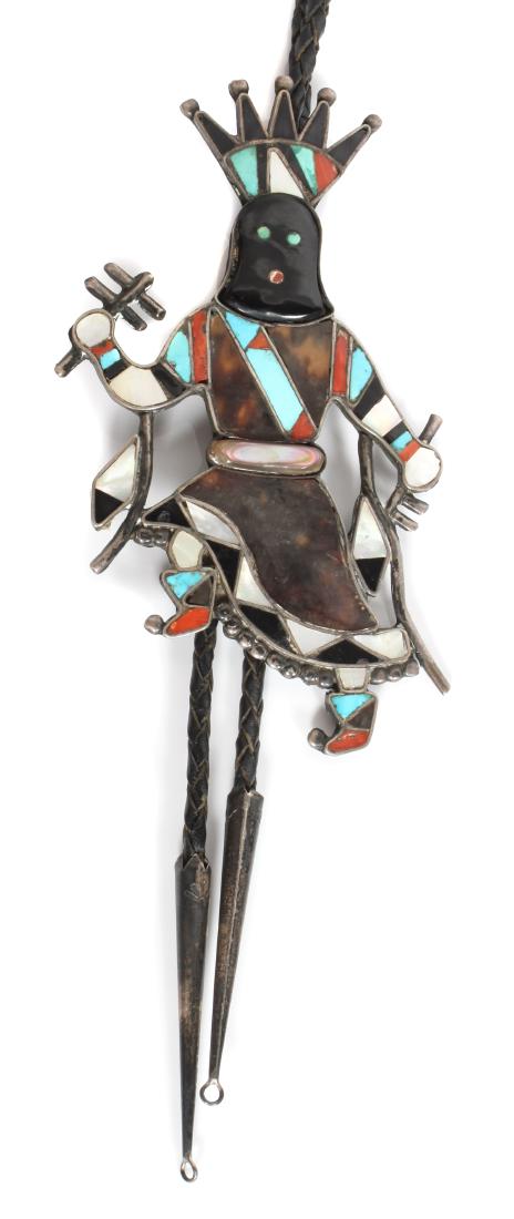 Zuni Multi-Stone Gan Dancer Bolo Height 5 inches (1 of 1)