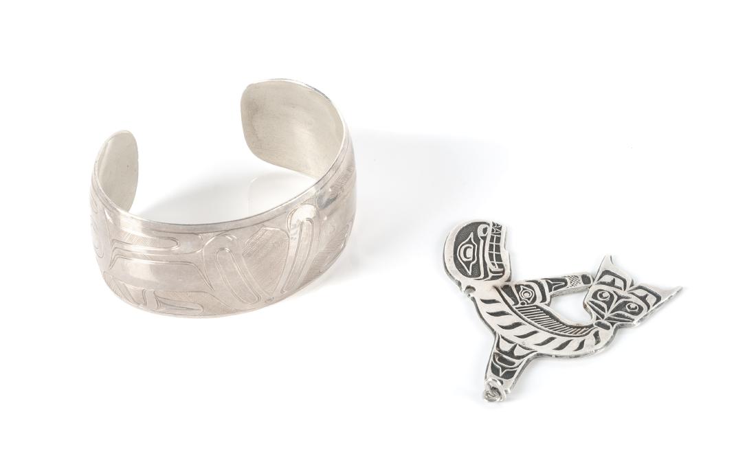 Two Northwest Coast Style Jewelry Articles Length of (1 of 1)