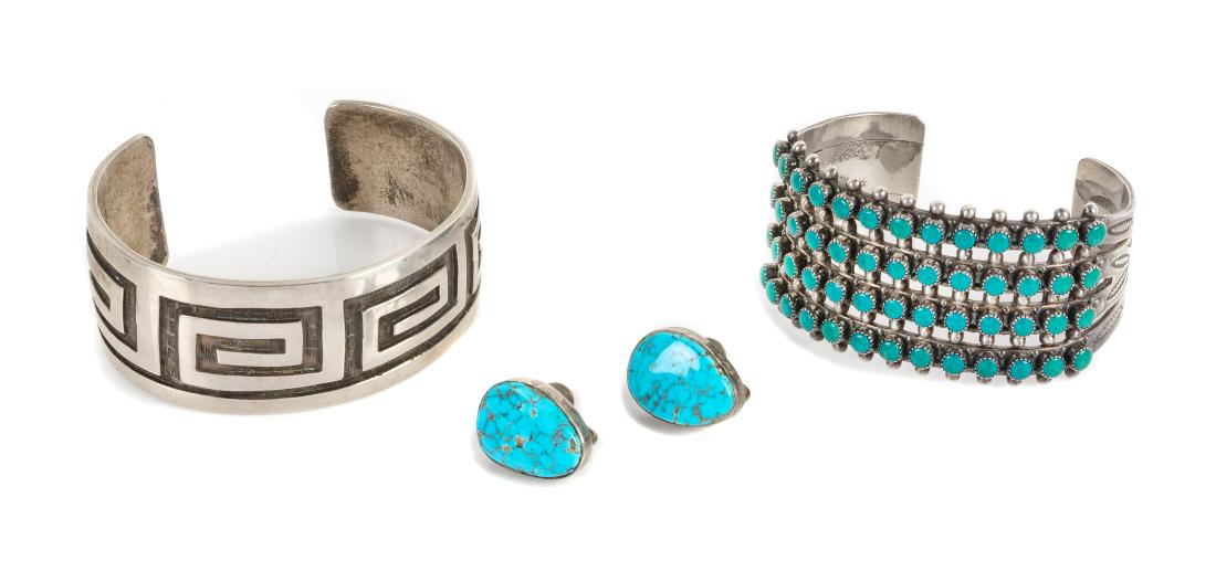 Two Southwestern Cuff Bracelets Length of largest 5 1/8 (1 of 1)