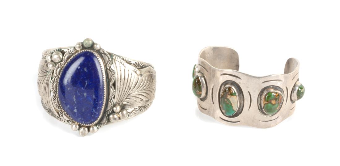 Two Southwestern Cuff Bracelets Length of largest 6 1/4 (1 of 1)