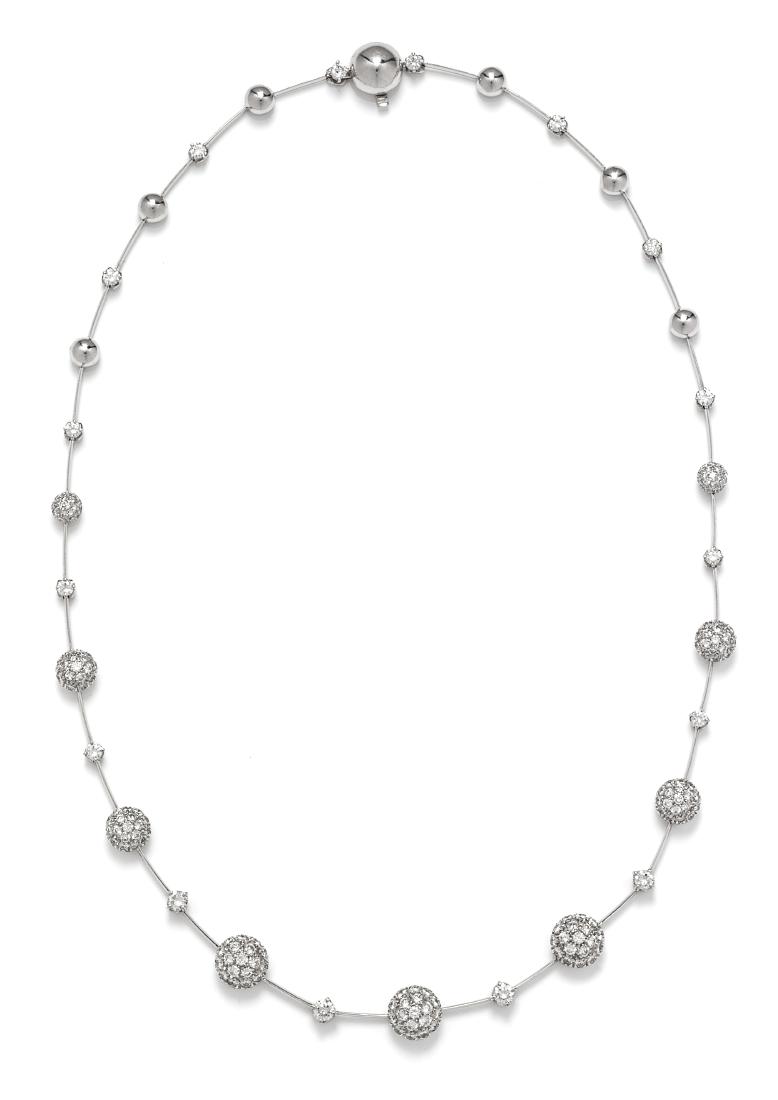 An 18 Karat White Gold and Diamond Necklace, Stefan (1 of 1)