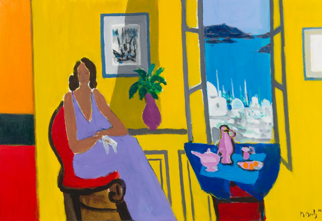 Marcel Mouly, (French, 1918-2008), Grecque à la robe ma (1 of 1)