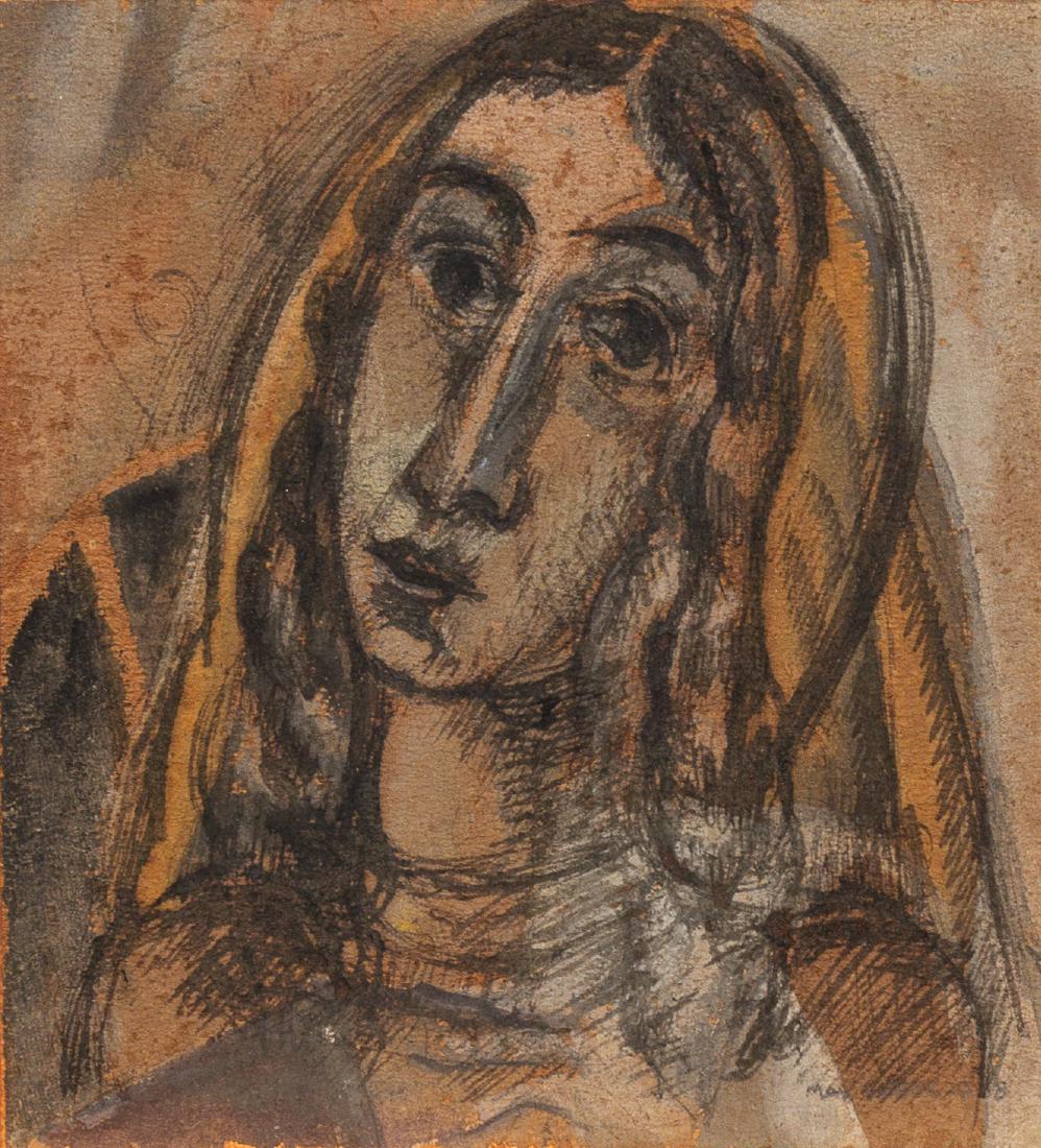 Max Weber, (American, 1881-1961), Head of a Woman, 1918 (1 of 1)