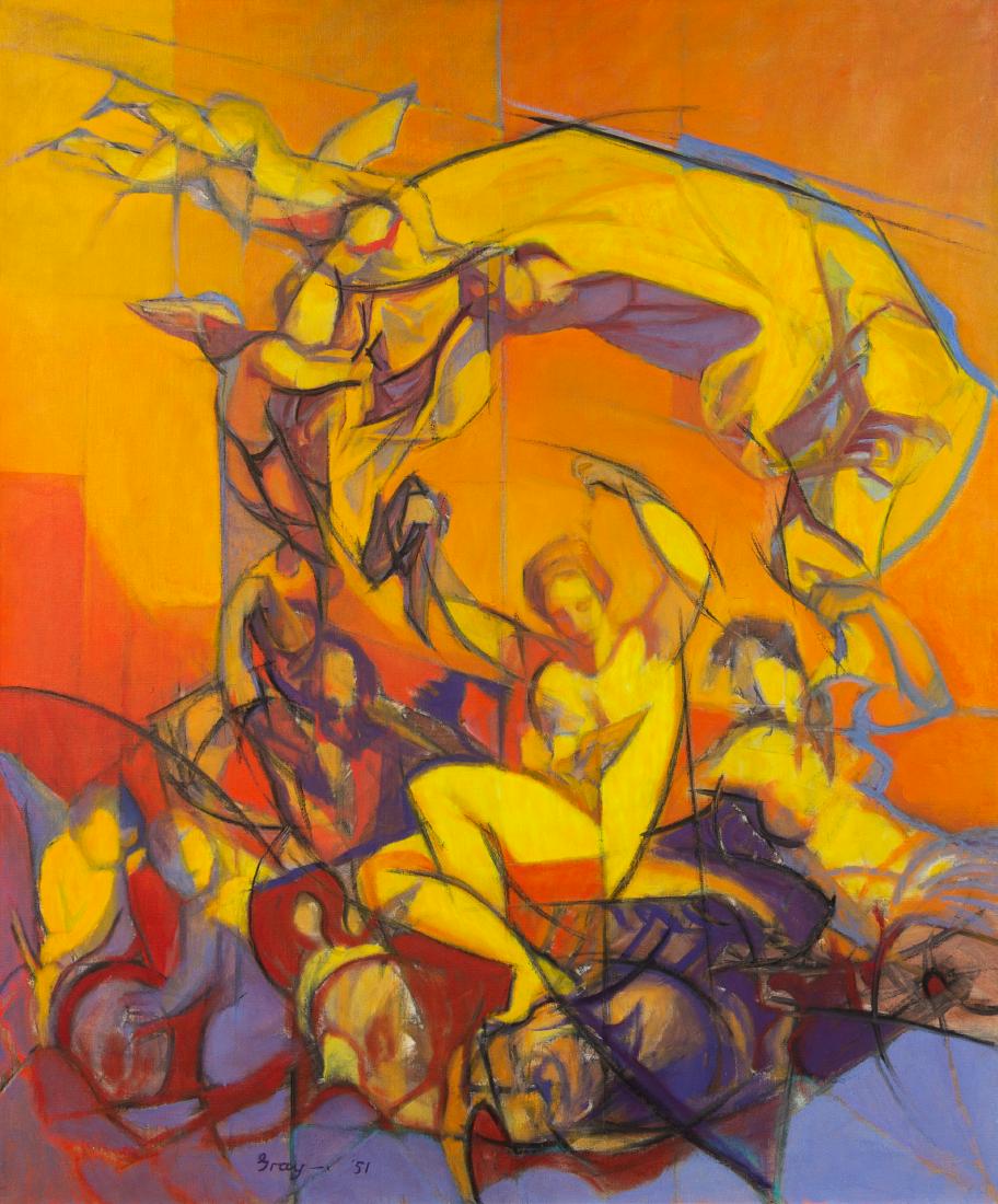 Cleve Gray, (American, 1918-2004), The Triumph of: Cleve Gray (American, 1918-2004) The Triumph of Galatea (After Domenichino), 1951 oil on canvas signed Gray and dated (lower left); titled (verso) 51 x 43 inches. Estimate $4,000-6,000 Provenance: