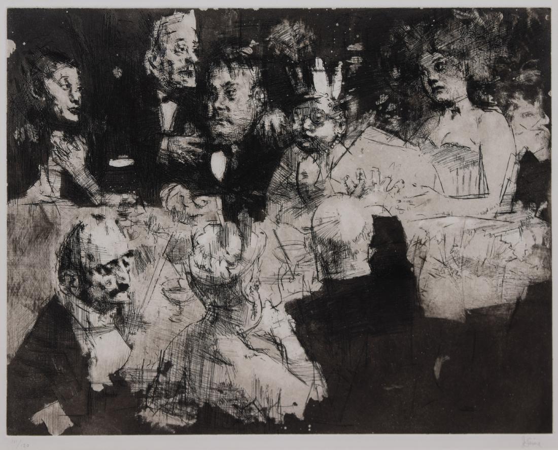 Jack Levine, (American, 1915-2010), Election Night,: Jack Levine (American, 1915-2010) Election Night, 1969 etching, drypoint and mezzotint signed and numbered 111/120 (lower margin) 19 3/8 x 25 1/8 inches. Estimate $800-1,200