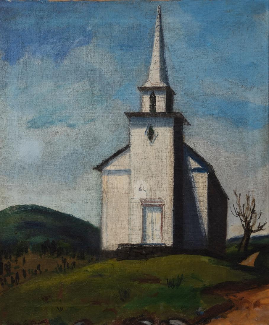 Gregorio Prestopino, (American, 1907-1984), Church on a (1 of 1)