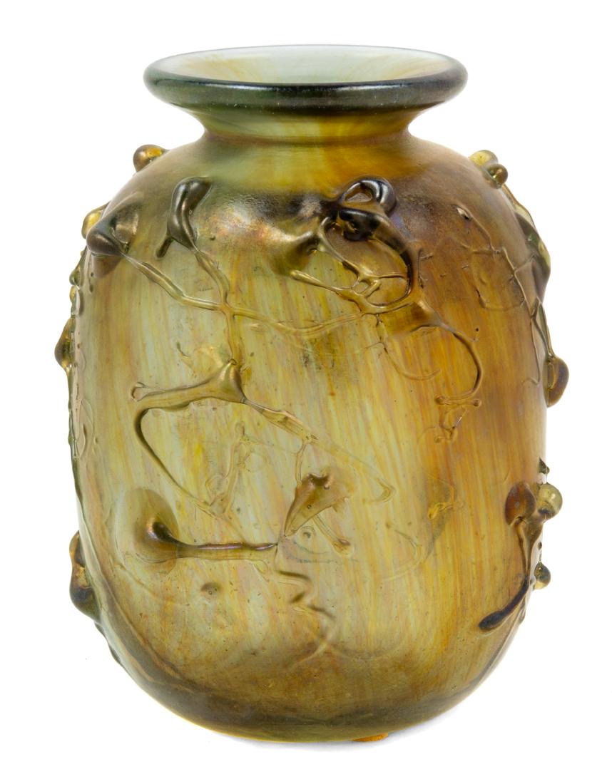 Kent Ipsen, (American, b. 1933), Vase: Vase Kent Ipsen, (American, b. 1933), blown glass, etched Kent J Ipsen to underside, Height 6 1/2 x diameter 4 3/4 inches