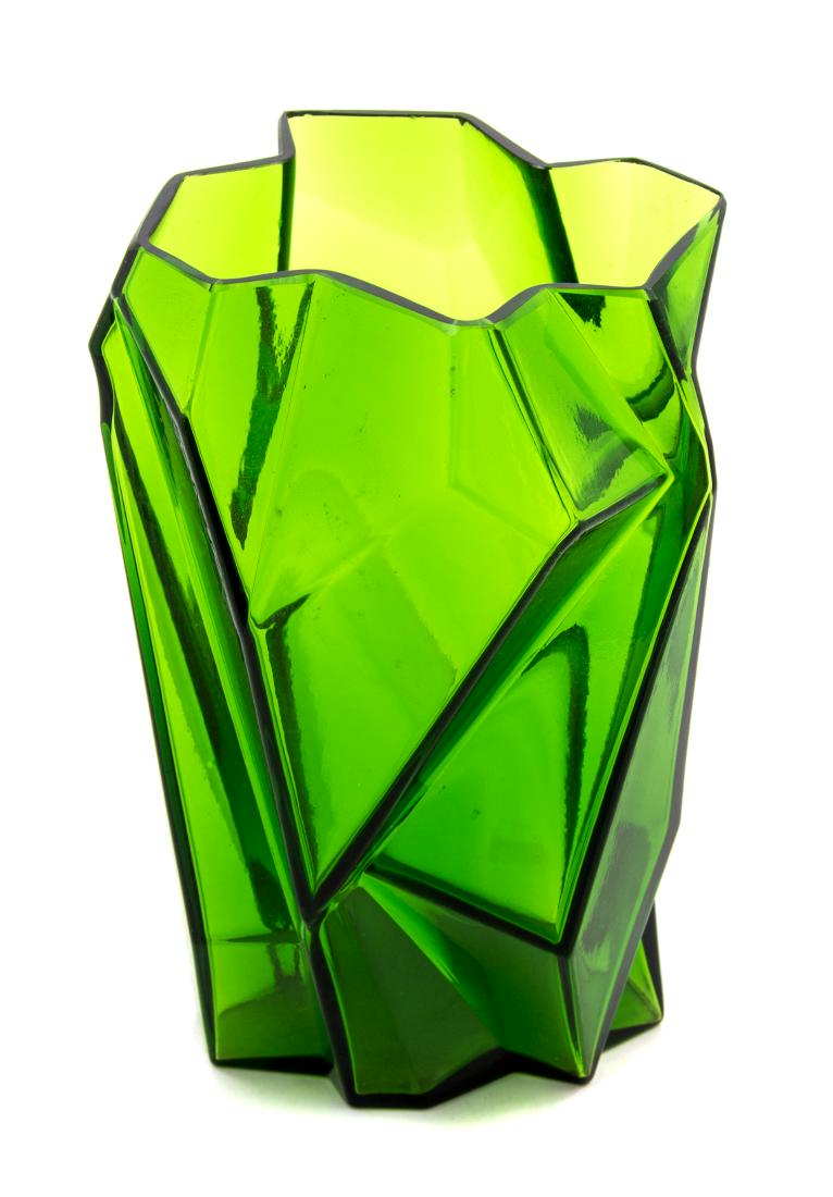 Reuben Haley, (American, 1872-1933), Ruba Rhombic,: Ruba Rhombic, Reuben Haley, (American, 1872-1933), mold blown glass, Height 6 1/2 x width 4 x depth 4 inches