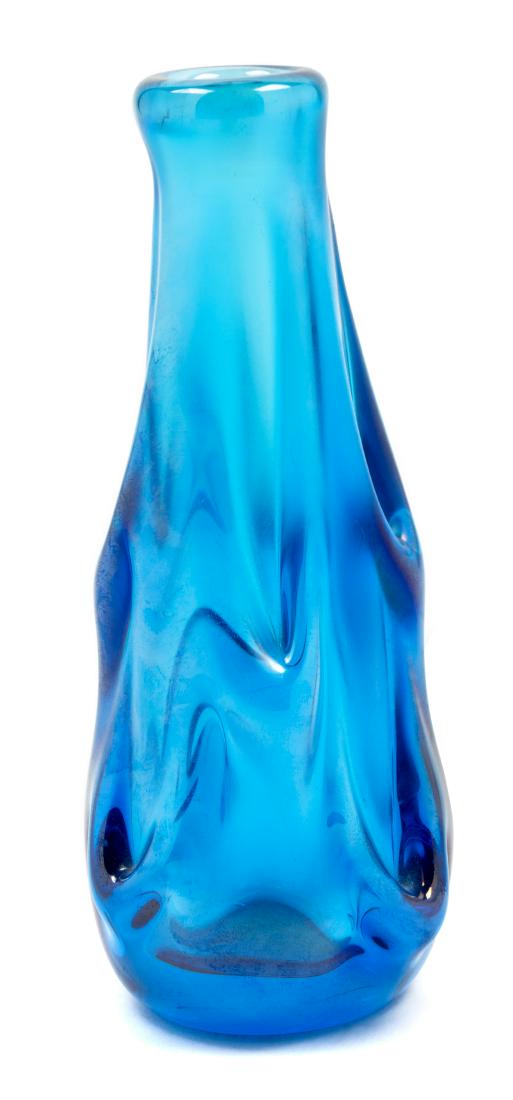 Dominick Labino, (American, 1910-1987), Vase, 1984: Vase, 1984 Dominick Labino, (American, 1910-1987), blown glass, etched Labino 8-1984 to underside, Height 7 1/8 inches