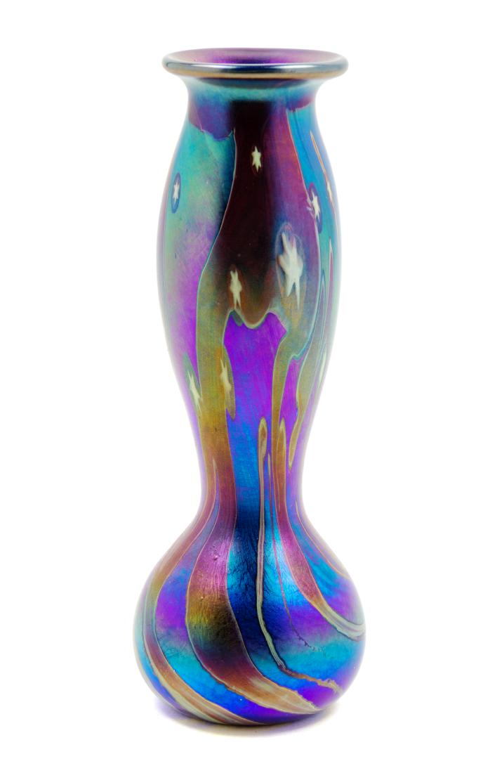 James Lundberg, (American, 1953-1992), Untitled Vessel: Untitled Vessel James Lundberg, (American, 1953-1992), blown glass, etched Lundberg 1973 to lower edge, Height 8 1/8 x diameter 3 inches