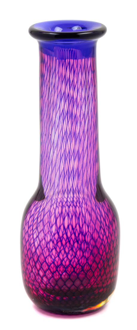 Sven Palmqvist, (Swedish, 1906-1984), Kraka Vase Kosta: Kraka Vase Kosta Boda, Sweden Sven Palmqvist, (Swedish, 1906-1984), blown glass, etched ORREFORS Kraka No. 533 Sven Palmqvist to underside, Height 9 3/4 x diameter 3 1/4 inches