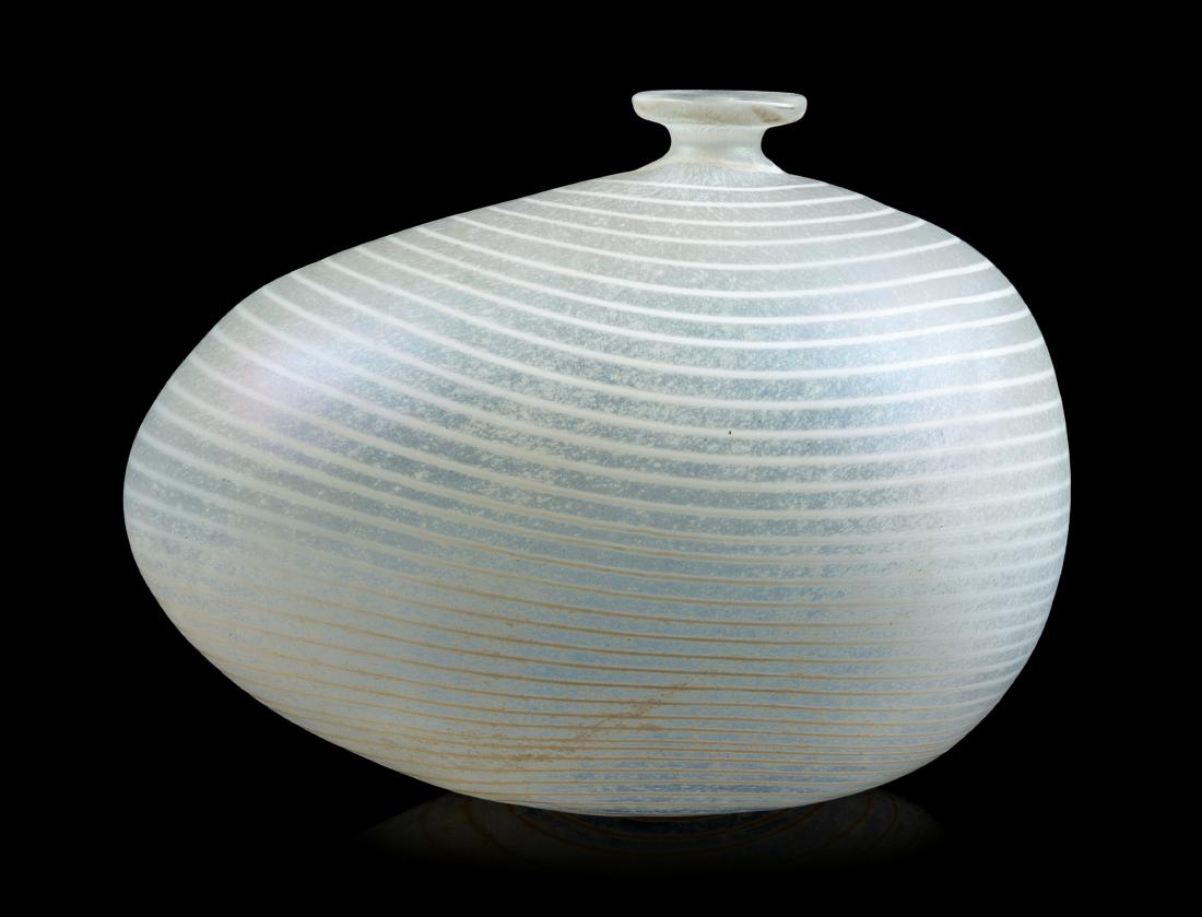Bertil Vallien, (Swedish, b. 1938), Vase Kosta Boda,: Vase Kosta Boda, Sweden Bertil Vallien, (Swedish, b. 1938), blown glass, etched Kosta Boda, B. Vallien Atelje 305854002 to underside, Height 7 1/2 x width 10 x depth 7 inches