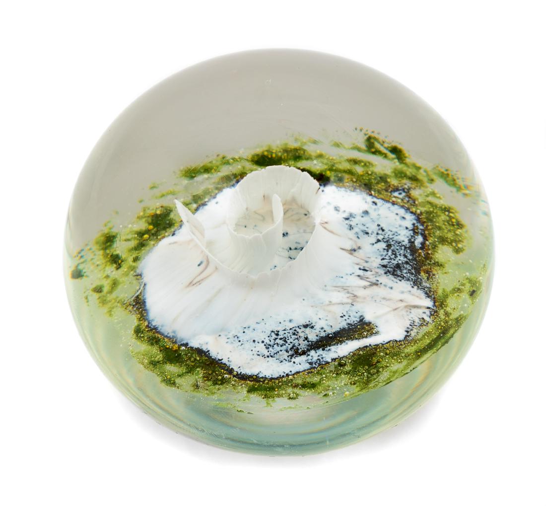 Dominick Labino, (American, 1910-1987), Paperweight: Paperweight Dominick Labino, (American, 1910-1987), blown glass, etched Labino 6-1979 to underside, Height 2 1/8 x diameter 2 3/4 inches