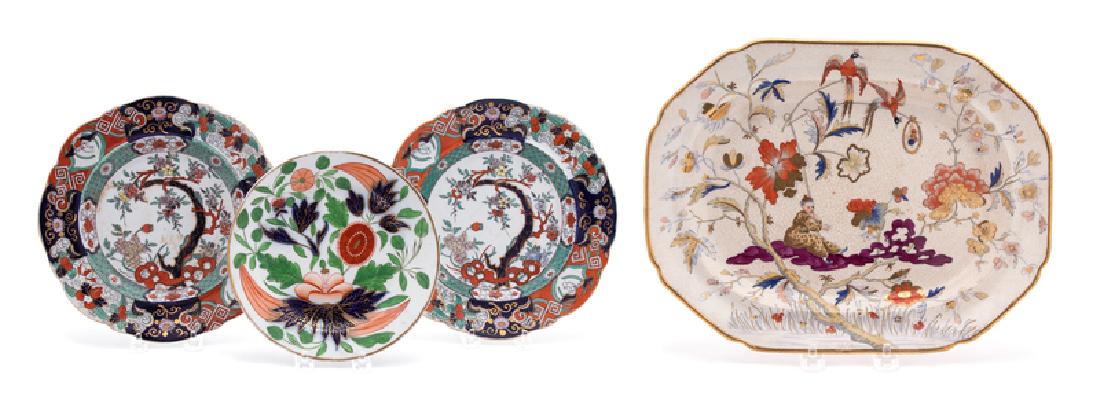 *Three English Ironstone Plates and a Platter (1 of 1)