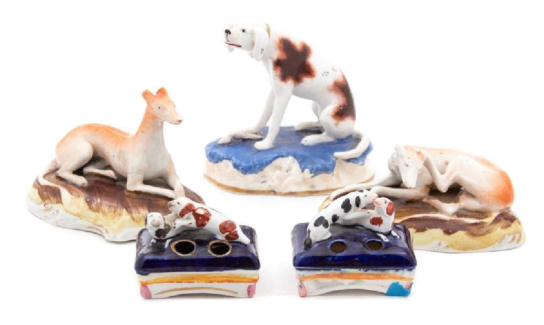 A Group of English Porcelain and Ceramic Dog Articles (1 of 1)