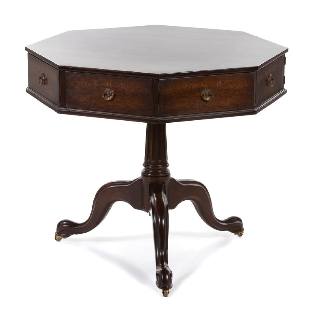 *A George III Style Mahogany Octagonal Rent Table (1 of 1)